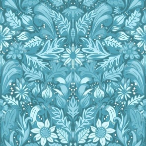 teal dolly floral normal scale