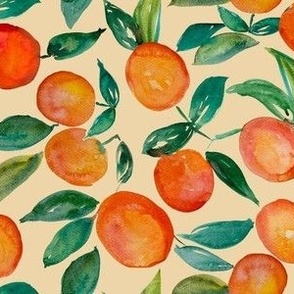 Watercolor Oranges // Biscuit