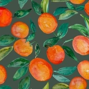 Watercolor Oranges // Boho Forest