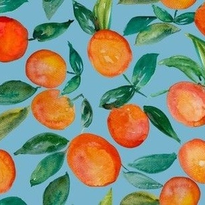 Watercolor Oranges // Boho Sky