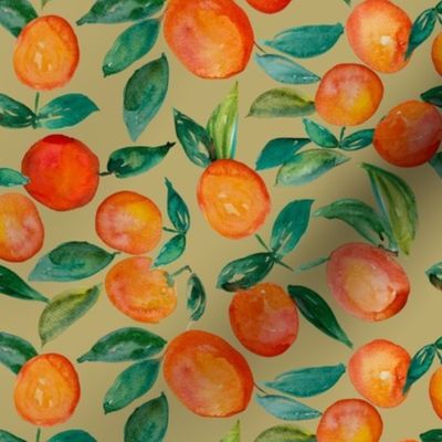 Watercolor Oranges // Fields of Rye