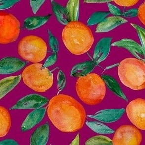 Watercolor Oranges // Mulberry
