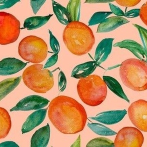 Watercolor Oranges // Peachy