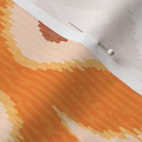 Ikat waves retro orange brown XL wallpaper scale by Pippa Shaw