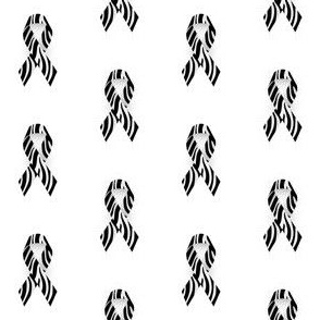 Carcinoid Cancer Ribbon, Black and White Cancer Ribbon, November Cancer Ribbon Black and White