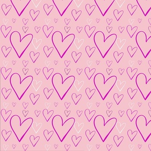 Pink Background Heart Love