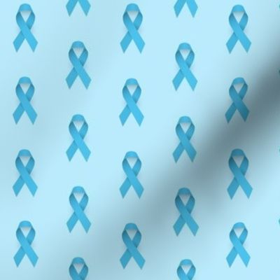 Prostate Cancer Awareness Ribbon, Light Blue Cancer Awareness Ribbon, Light Blue Background