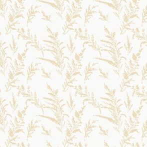 Goldenrod, Medium, Pale Gold on White 