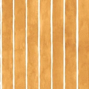 Dusty Orange Watercolor Broad Stripes Horizontal - Small Scale - Halloween Painted Bold Retro Vintage