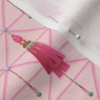 Fancy Pink Tassels Small