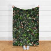 48" // x-large // Forest Foray // duvet, bedding, large scale, nature, botanical, floral