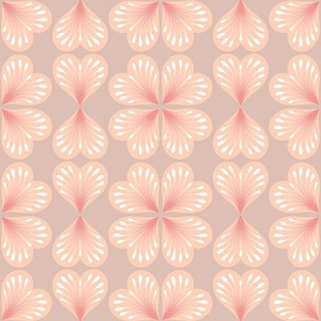 M - Baby Pink Pastel Heart shape petals flowers