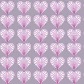 M - Baby Purple Pastel Vertical Hearts