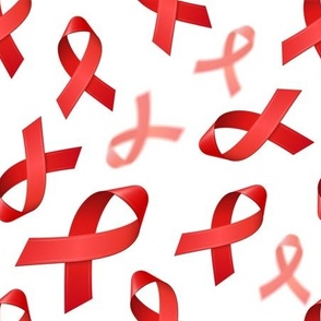 Blood Cancer Awareness Ribbon, Red Ribbon, Red Cancer Awareness Ribbon, Red Ribbon