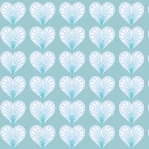 M - Baby Blue Pastel Vertical Hearts 