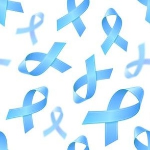 Prostate Cancer Awareness Ribbon, Light Blue Cancer Awareness Ribbon