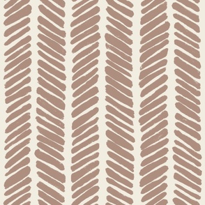 Hand Drawn Doodle Herringbone Stripes, Redend Point and Blank Canvas (Large Scale)