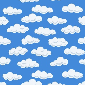 Puffy Clouds in Blue Sky-Large