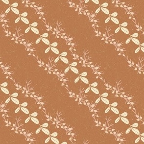 SMALL 5x5in Botanical Lace  (brown)