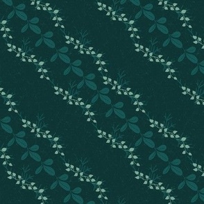 SMALL 5x5in Botanical Lace  (dark teal)