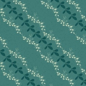 SMALL 5x5in Botanical Lace   (medium teal)