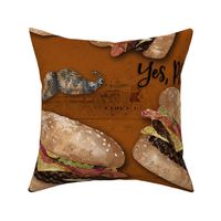 Yes, Please - Cheeseburgers And Mustaches - Copper Edition - X Large Scale 