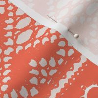 large Passementerie borders in coral