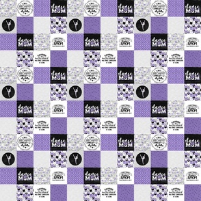 1.5 inch Dance Mom// Dark Purple - Wholecloth Cheater Quilt
