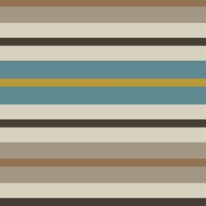 Stripes in beige brown mustard blue 