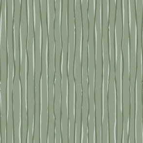 Stripes Dark Sage Green Collection