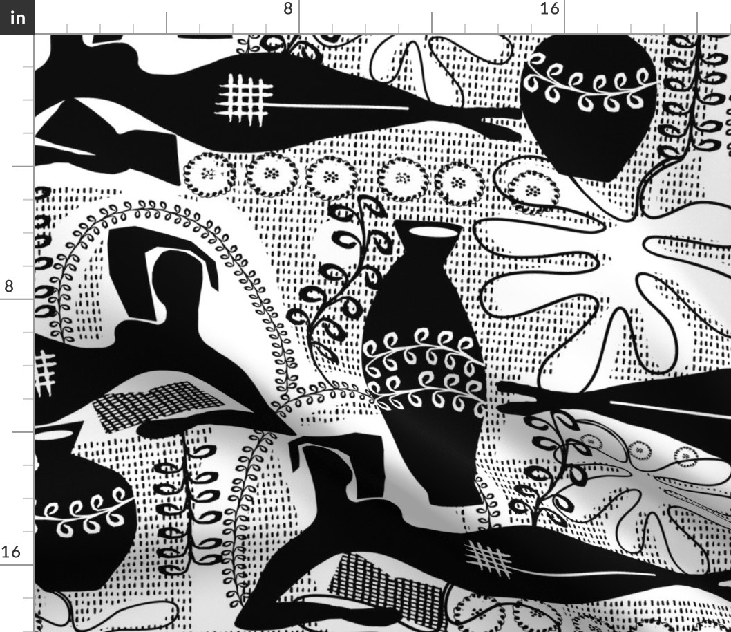 Did Matisse read in the winter? large scale black and white palette