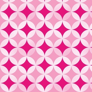 interlocking circles in pink and rose | medium