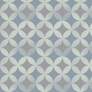 interlocking circles in muted blue and gray | medium