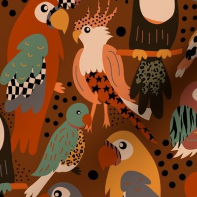 TROPICAL BIRDS-BOHO DARK