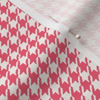 Raspberry Pink and White Ditsy Houndstooth Check