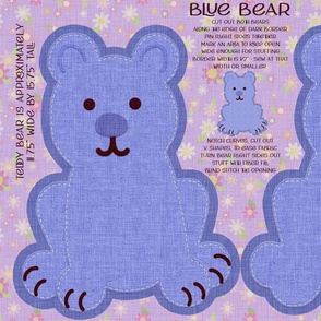 CUT and SEW BLUE BEAR