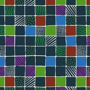 Checkered pattern coordinate - white lines on dark background