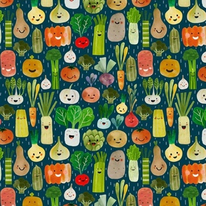 Happy Veggies - Happy vegetables in the rain M