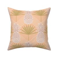 Boho Tropical Palm Pineapple_coral LG