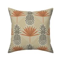 Boho Tropical Palm Pineapple_light olive_LRG