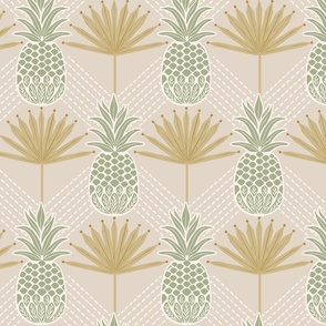 Boho Tropical Palm Pineapple_SAND_LG