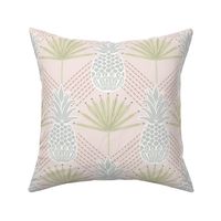 Boho Tropical Palm Pineapple_Shell Pink Lrg