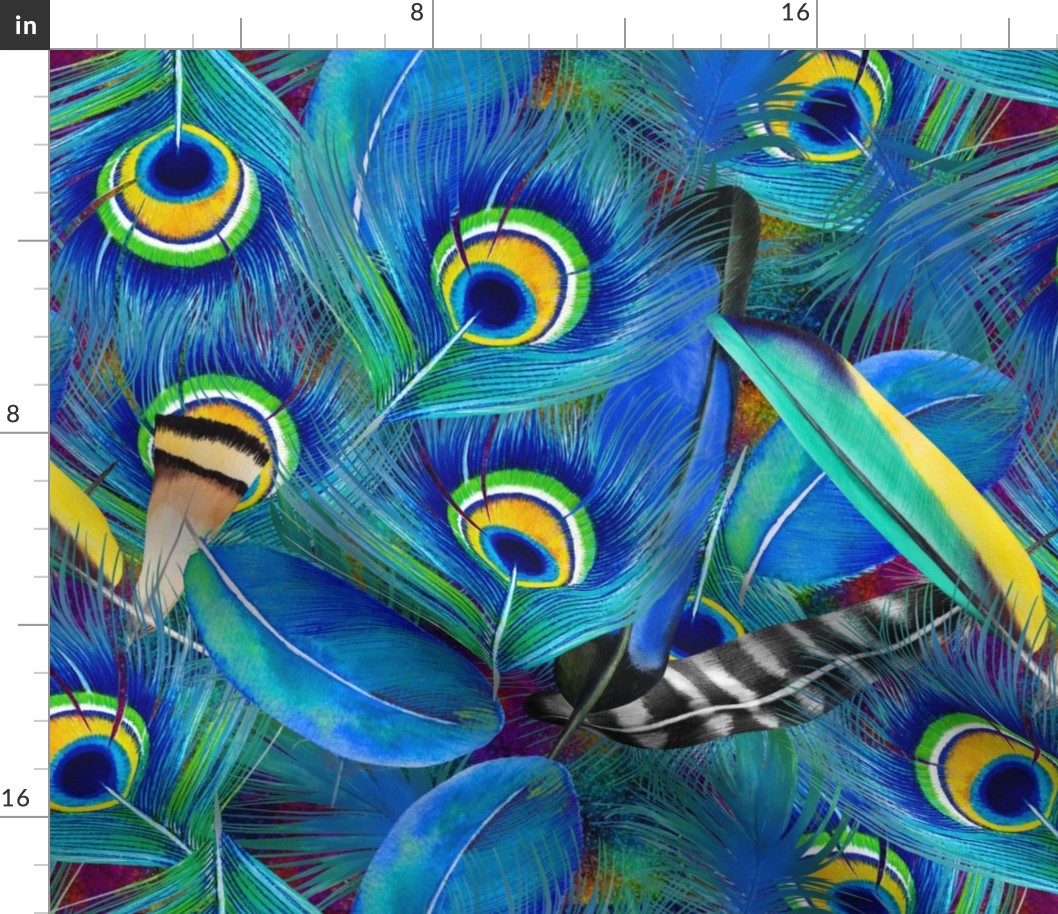 peacock-feathers-watercolorsplash