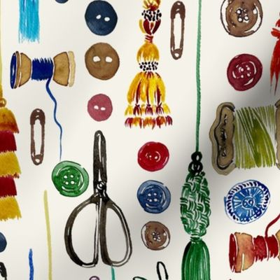Haberdashery - Tassels and Trims, Buttons and Bows, Needles and Treads