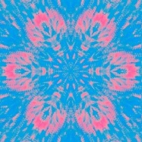 Izumi Flora - pink blue abstract art ornamental fabric design pattern