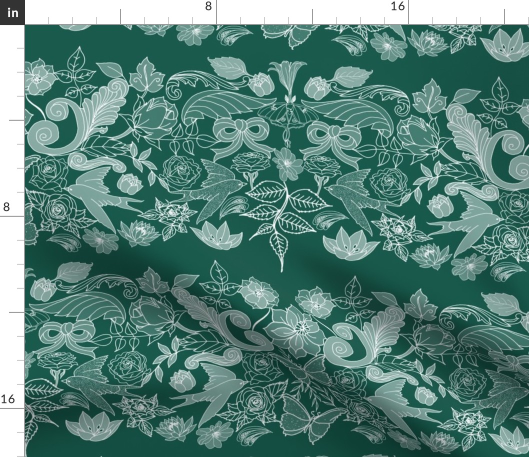 Botanic Garden Lace Trim (evergreen)