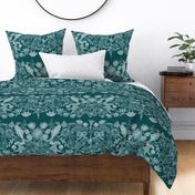 Botanic Garden Lace Trim (large scale dark turquoise)