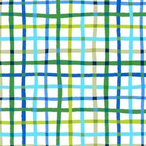 Plaid - blue and green
