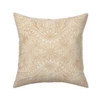 Lacey Boho Passementerie - tan and cream - large