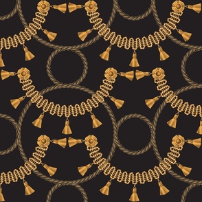 Passementerie Gold on Black